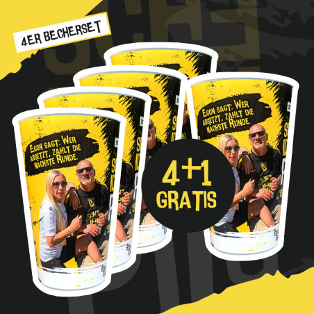 4er Legenden Becherset  + 1 Becher GRATIS